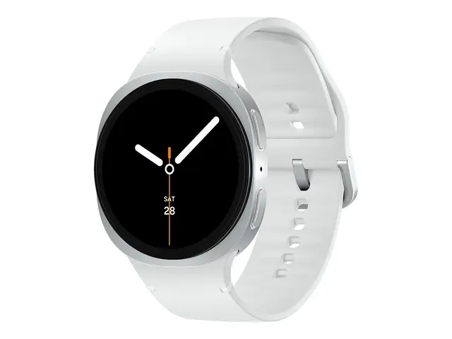 Samsung Galaxy Watch8 - 44 mm sølvfarget smartklokke med sportsbån...