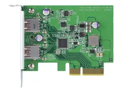 QNAP QXP-10G2U3A - USB-adapter - PCIe 2.0 x2 lav profil USB 3.2 Gen 2 x 2 - for QNAP QGD-1600, TS-1232, 1277, 253, 453, 473, 853, 877, 977, TVS-2472, 473, 673, 872, 873