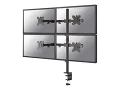 Neomounts FPMA-D550D4 - Monteringssett (kausemontering, skrivebordsklemmemontering, stang, 4 VESA-adaptere, 4 armer) full bevegelse - for 4 LCD/plasma-paneler - svart - skjermst&#248;rrelse: 13&quot;-32&quot;