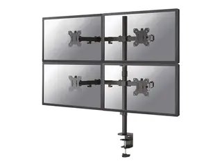 Neomounts FPMA-D550D4 - Monteringssett (kausemontering, skrivebordsklemmemontering, stang, 4 VESA-adaptere, 4 armer) full bevegelse - for 4 LCD/plasma-paneler - svart - skjermst&#248;rrelse: 13&quot;-32&quot;