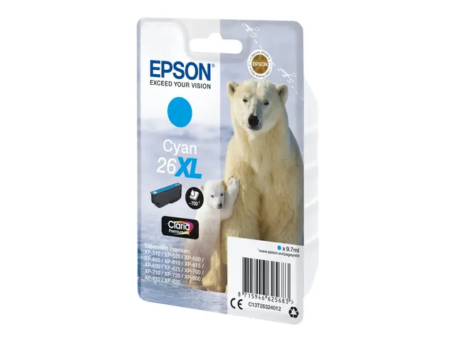 Epson 26XL - 8.7 ml XL cyan original blister blekkpatron for Expre...
