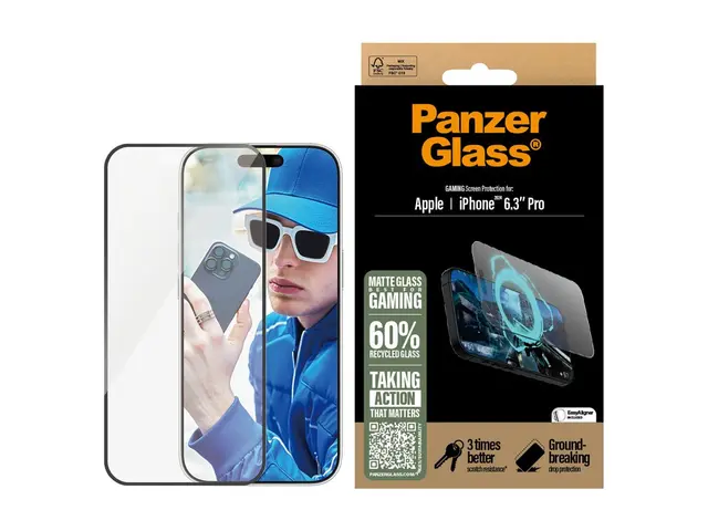 PanzerGlass - Skjermbeskyttelse for mobiltelefon gaming, ultra-bre...
