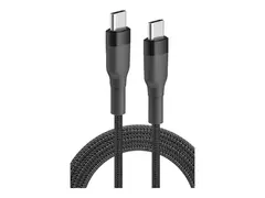 Insmat - USB-kabel - 24 pin USB-C (hann) til 24 pin USB-C (hann) USB 2.0 - 3 A - 2 m - up to 480 Mbps, USB-C Power Delivery (60W) - svart