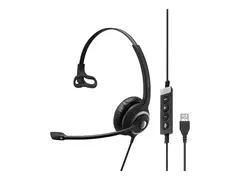 EPOS IMPACT SC 230 USB MS II - Hodesett on-ear - kablet - USB - svart - Certified for Skype for Business, Certified for Microsoft Teams