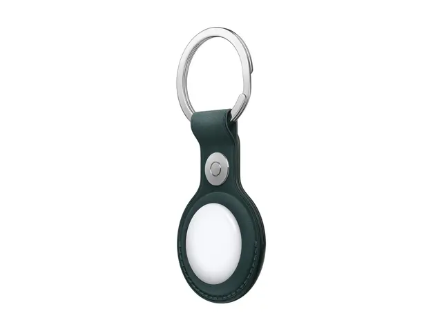 Apple - Eske for airtag mikrotvill, stainless steel mørk grønn