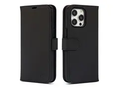 iiglo - Lommebok for mobiltelefon polyuretanlær - svart - for Apple iPhone 15 Pro Max