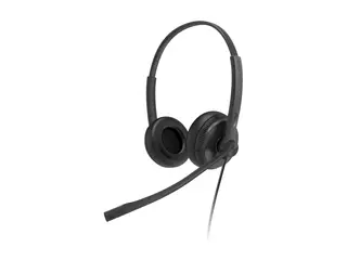 Yealink UH34 Dual - Hodesett - on-ear kablet - USB - svart - Certified for Microsoft Teams