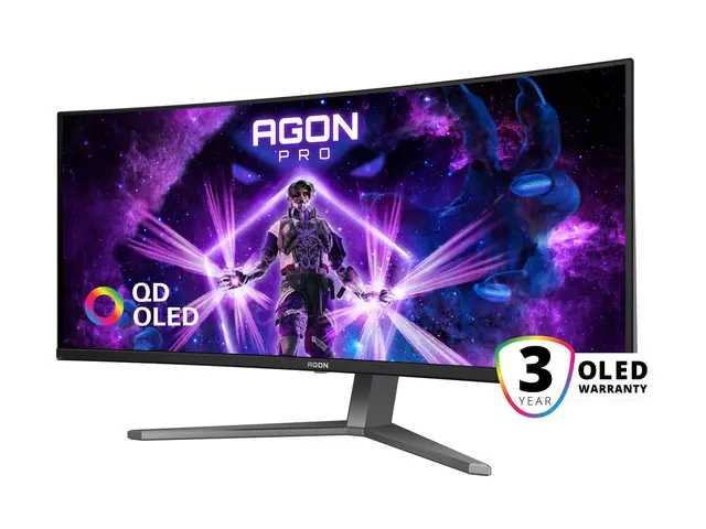 AOC AGON PRO AG346UCD - OLED-skjerm gaming kurvet 34" 3440 x 1440 ...