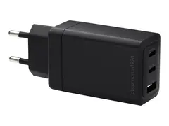 dbramante1928 re-charge - Strømadapter 65 watt - 3 utgangskontakter (2 x USB-C, USB) - svart