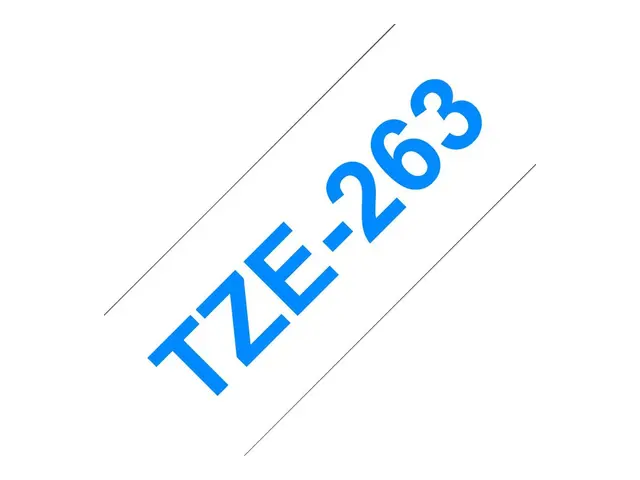 Brother TZe-263 - Blått på hvitt Rull (3,6 cm x 8 m) 1 kassett(er)...