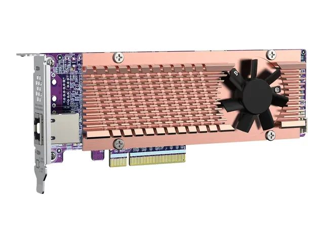 QNAP QM2-2P410G2T - Diskkontroller M.2 PCIe 4.0 x4 (NVMe) lav prof...