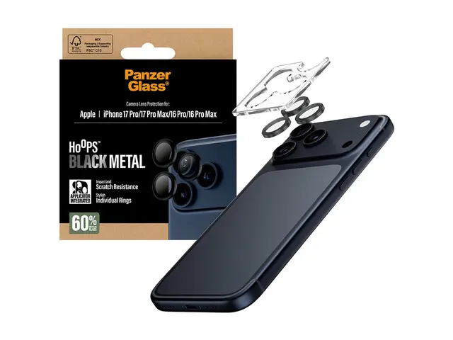 PanzerGlass Hoops - Linsebeskytter for mobiltelefon svart Apple iP...