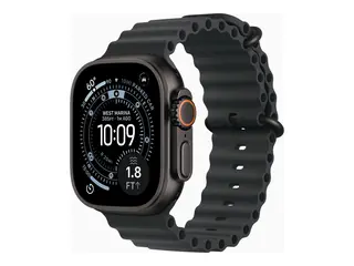 Apple Watch Ultra 3 - 49 mm - svart titan Ja smartklokke med Havb&#229;nd - fluorelastomer - svart - h&#229;ndleddst&#248;rrelse: 130-200 mm - 64 GB - LTE, NFC, Wi-Fi 4, UWB, Bluetooth - 5G - 61.8 g