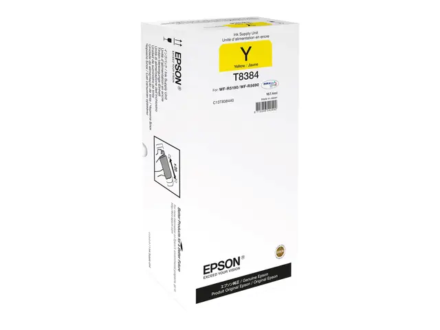 Epson T8384 - 167.4 ml - gul - original - blekkrefill - for WorkFo...