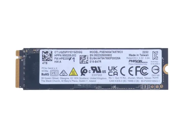 HP - SSD 4 TB intern M.2 2280 PCIe 4.0 x4