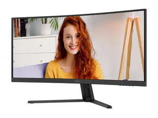 AOC Basic-line CU34B3E - B3 Series - LED-skjerm kurvet - 34" - 3440 x 1440 WQHD @ 120 Hz - VA - 300 cd/m² - 3500:1 - HDR10 - 1 ms - HDMI, DisplayPort - svart