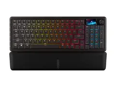 CORSAIR VANGUARD 96 - Tastatur - 96% - compact bakgrunnsbelyst - trådløs - USB, 2.4 GHz, Bluetooth - QWERTY - Nordisk - tastsvitsj: CORSAIR MLX Plasma - svart