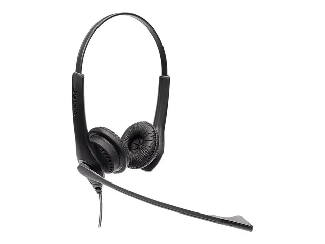 Jabra BIZ 1100 Duo - Hodesett on-ear kablet 3,5 mm jakk svart akad...