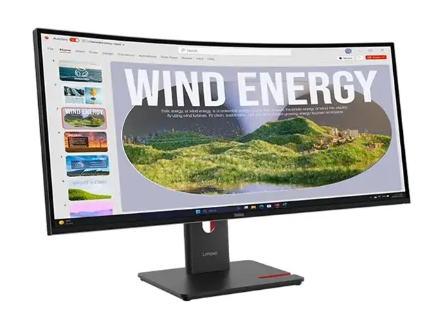 Lenovo ThinkVision T34WD-40 - LED-skjerm kurvet 34" 3440 x 1440 UW...