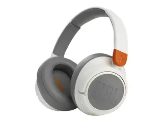 JBL JR 460NC - Hodetelefoner med mikrofon full st&#248;rrelse - Bluetooth - tr&#229;dl&#248;s, kablet - aktiv st&#248;ydemping - 3,5 mm jakk - hvit