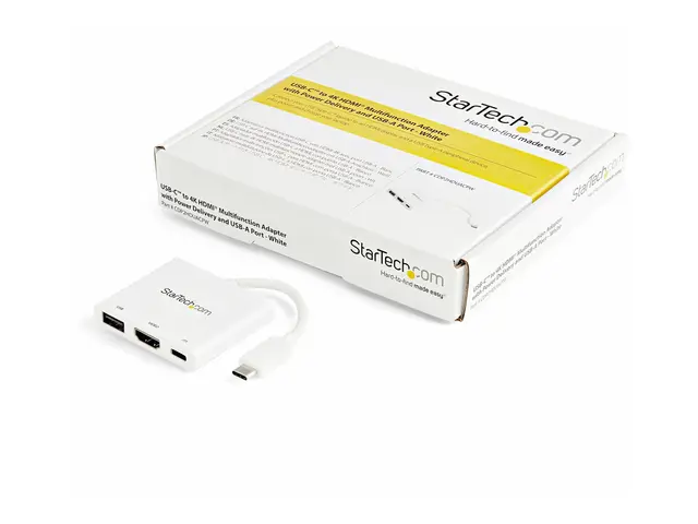 StarTech.com USB-C to HDMI Adapter - White 4K 30Hz Thunderbolt 3 C...