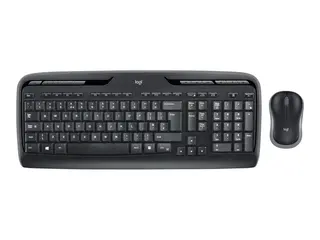 Logitech Wireless Combo MK330 - Tastatur- og mussett trådløs - 2.4 GHz - Storbritannia - svart