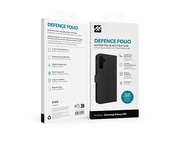 iFrogz Defence - Beskyttelsesboks lommebok for mobiltelefon lær sv...