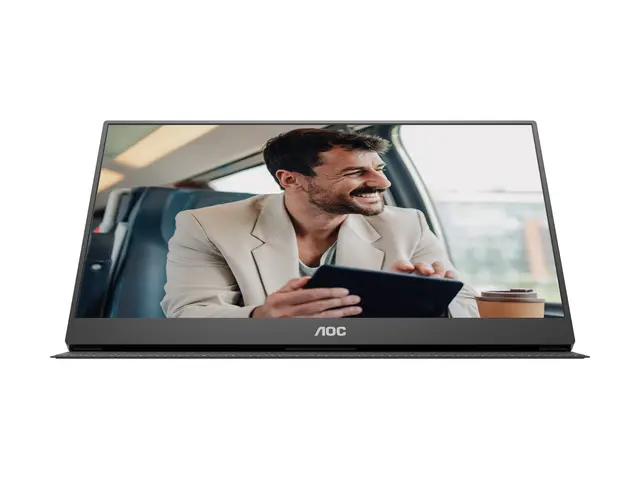 AOC Style-line 16T20E2 - T20 Series - LED-skjerm 16" (15.6" synlig) - portabel - 1920 x 1080 Full HD @ 60 Hz - IPS - 250 cd/m² - 1000:1 - 4 ms - Mini HDMI, 2xUSB-C - høyttalere - svart 