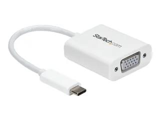 StarTech.com USB-C to VGA Adapter White - 1080p - Video Converter For Your MacBook Pro / Projector / VGA Display (CDP2VGAW) - USB/VGA-adapter - 24 pin USB-C til HD-15 (VGA) - 17.5 m