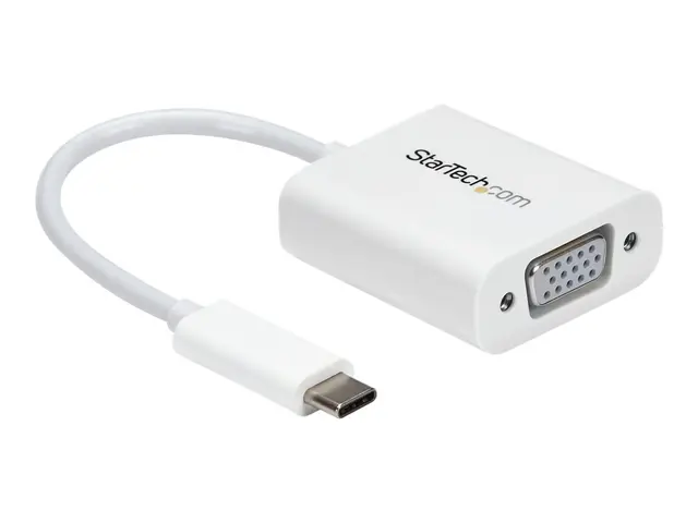 StarTech.com USB-C to VGA Adapter - White 1080p Video Converter Fo...