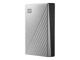 WD My Passport Ultra for Mac WDBPMV0040BSL Harddisk - kryptert - 4 TB - ekstern (b&#230;rbar) - USB 3.0 (USB-C kontakt) - 256-bit AES - s&#248;lv