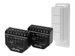 Shelly - Rullelukkerkontroll - trådløs - Wi-Fi, Bluetooth med Shelly Blu RC Button 4 (en pakke 2)