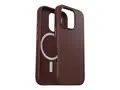 OtterBox Symmetry Series - Baksidedeksel for mobiltelefon MagSafe-samsvar - polykarbonatlag, termoplastisk elastomer (TPE) - mursteinsr&#248;d - for Apple iPhone 16 Pro