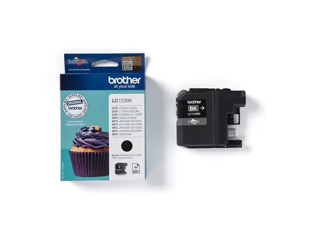 Brother LC123BK - Høy ytelse - svart - original - blekkpatron - fo...