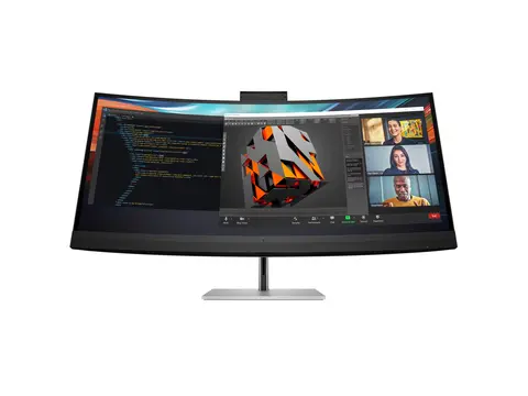 HP 740pm - Series 7 Pro - LED-skjerm - kurvet 40" (39.7" synlig) - 5120 x 2160 WUHD @ 60 Hz - IPS - 300 cd/m² - 1000:1 - 5 ms - 2xThunderbolt 3, HDMI, DisplayPort - høyttalere - svart, sølv