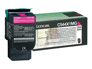 Lexmark - Ekstra høy ytelse - magenta original - tonerpatron LCCP, LRP - for Lexmark C544, C546, X544, X546, X548