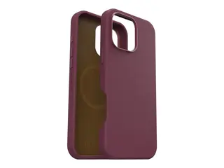 OtterBox Symmetry Series - Baksidedeksel for mobiltelefon MagSafe-samsvar - kaktuslær, polyuretan - revbær (rosa) - for Apple iPhone 16 Pro