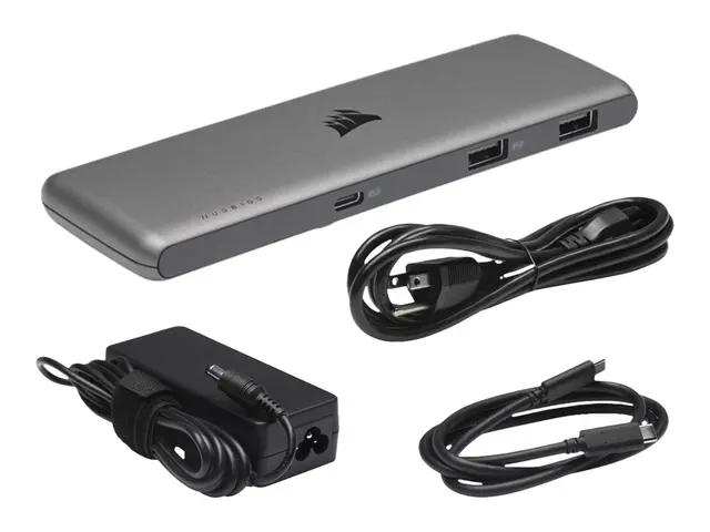 CORSAIR USB100 - Hub 4 x SuperSpeed USB 3.0 + 3 USB-C stasjonær