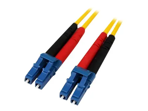 Startech 10m Fiber Optic Cable - Single-Mode Duplex 9/125 LSZH - LC/LC - OS1 - LC to LC Fiber Patch Cable (SMFIBLCLC10) - koblingskabel - 10 m - 10 m - gul