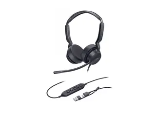 Yealink UH42 Dual - Hodesett - on-ear kablet - USB-A, USB-C - Certified for Microsoft Teams