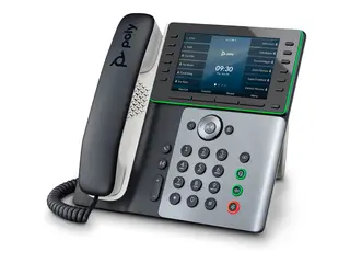 HP Poly Edge E500 - VoIP-telefon med anrops-ID/samtale venter treveis anropskapasitet - SIP, SDP - 48 linjer - midnattsblå, hvit