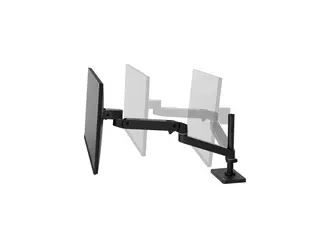 Ergotron LX Pro - Monteringssett (leddarm) modulær - for LCD-skjerm - med høy stang - svart - skjermstørrelse: inntil 34" - skrivebordsmonterbar
