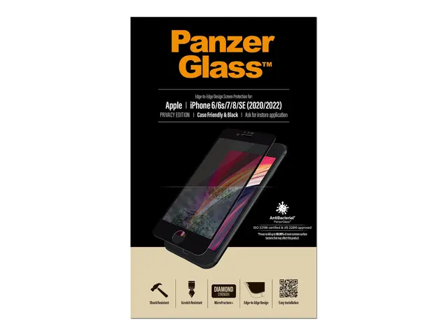 PanzerGlass Black & Case Friendly Privacy - Skjermbeskyttelse for ...