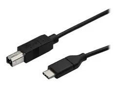 StarTech.com USB C to USB B Printer Cable 1.6 ft / 0.5m - USB C Printer Cable - USB C to USB B Cable - USB Type C to Type B (USB2CB50CM) - USB-kabel - USB-C (hann) til USB-type B (hann) - Thunderbolt 3 / USB 2.0 - 50 cm - svart