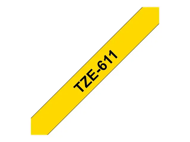 Brother TZe-611 - Svart på gult Rull (0,6 cm) 1 kassett(er) lamine...
