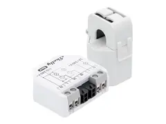 Shelly EM - Gen 4 - effekt- / energimåler tørrkontaktbryter for kontaktorstyring - trådløs - 802.11b/g/n/ax, Bluetooth 5.0, ZigBee - 2412 - 2484 MHz, 2402 - 2480 Mhz, 2405 - 2480 Mhz - hvit (en pakke 2)