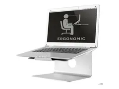 Neomounts NSLS050 - Stativ - for notebook børstet aluminium - sølv - skjermstørrelse: 10"-17" - skrivebord