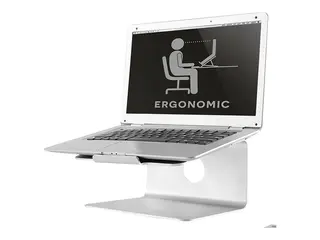 Neomounts NSLS050 - Stativ - for notebook børstet aluminium - sølv - skjermstørrelse: 10"-17" - skrivebord
