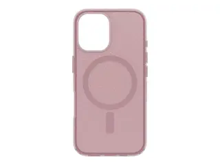 OtterBox Symmetry Series Clear - Baksidedeksel for mobiltelefon MagSafe-samsvar - polykarbonat, termoplastisk elastomer (TPE) - revbær (rosa) - for Apple iPhone 16