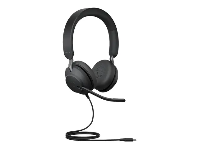 Jabra Evolve2 40 SE UC Stereo - Hodesett on-ear kablet USB-C lydis...